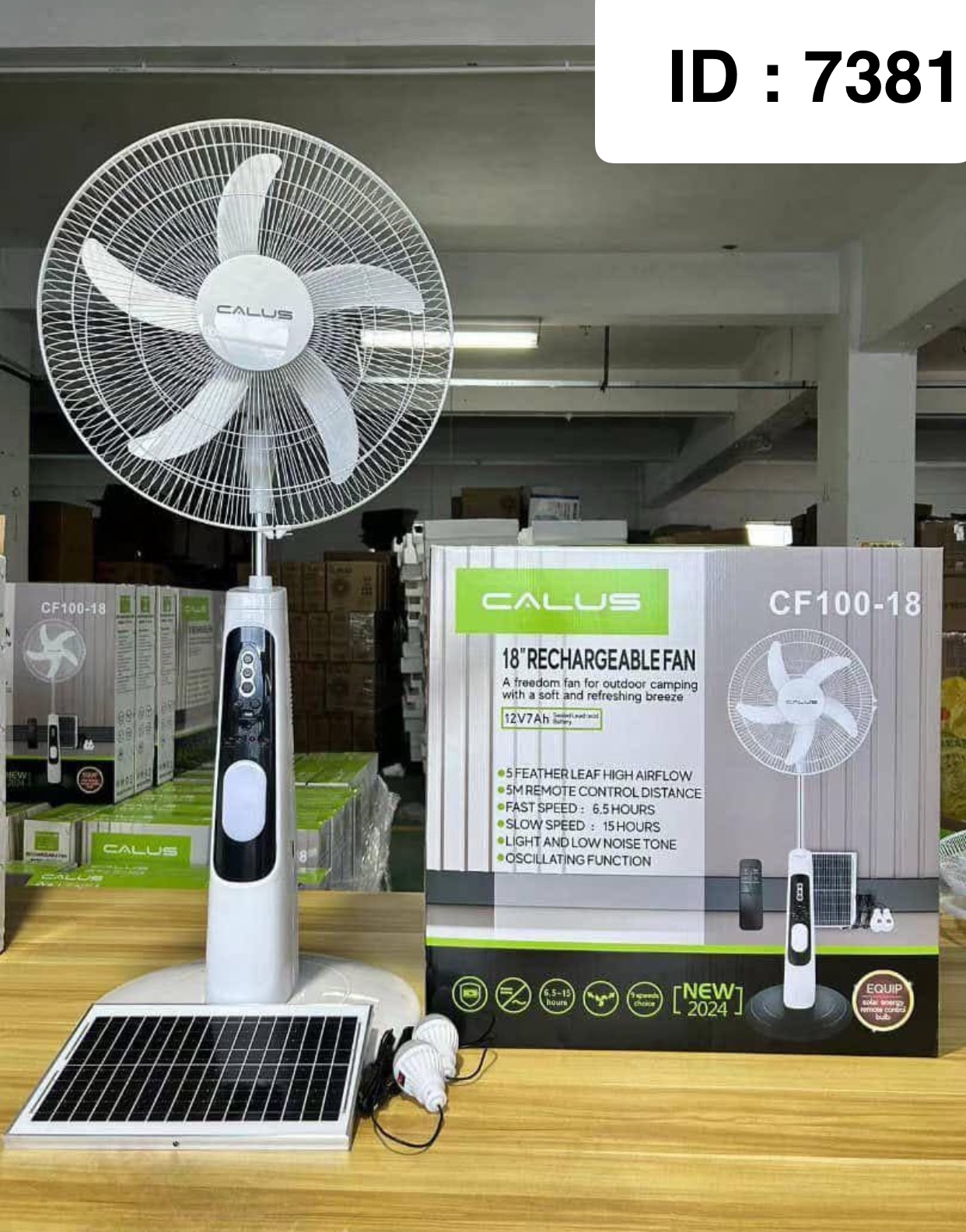 Ventilateur rechargeable