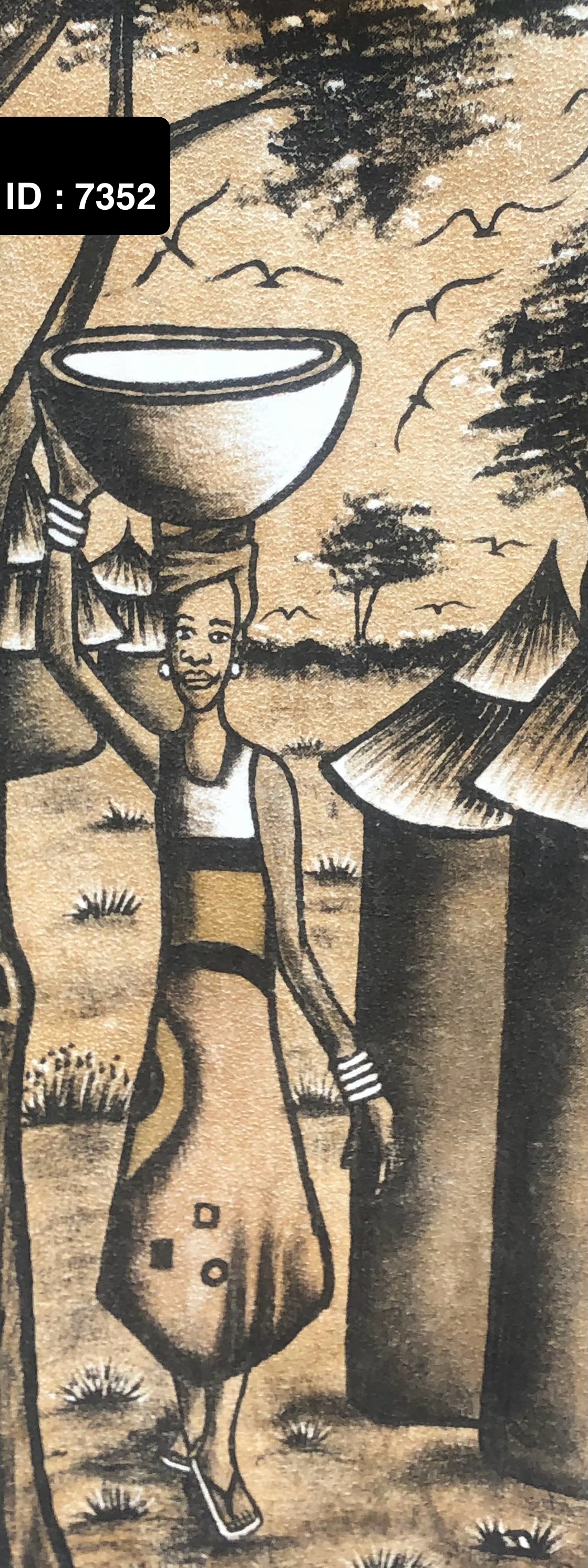 Tableau bogolan en tissu